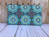 Medium Zipper Pouch -Yellow and Teal Floral Medallion