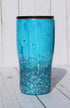 20oz Baja Blue Woodgrain and Glitter Tumbler -  Ready to Personalize